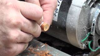 Replacing a cue tip using a Cue lathe [upl. by Itoyj]