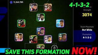 HOW TO GET 4132 FORMATION IN EFOOTBALL 2024  4132 FORMATION IN PES  424 FORMATION IN EFOOTBALL2024 [upl. by Rahs478]