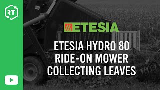 Etesia Hydro 80 Rideon Mower Collecting Leaves [upl. by Nylatsirhc525]