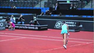 Julia Goerges vs Michaella Krajicek service game  Porsche Tennis Grand Prix 2011 [upl. by Atal61]