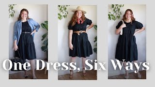 How to Style a Tiered Smock Dress for the Summer Everlane Tiered Cotton Dress Six Ways [upl. by Akeim]