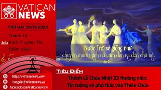 Radio thứ Hai 20112023  Vatican News Tiếng Việt [upl. by Aerdnaed]