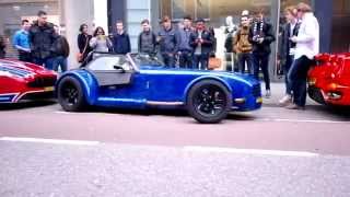 Donkervoort D8 revs madly at Shmee150 fan meet in Amsterdam [upl. by Acireh]