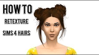 HOW TO Create Sims 4 hair texture  retexture Sims 4 hair meshes [upl. by Dona]