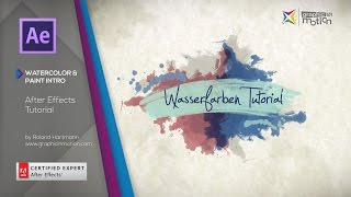 Watercolor amp Paint Elements amp Intro  After Effects Tutorial  ENGLISH [upl. by Fabien]