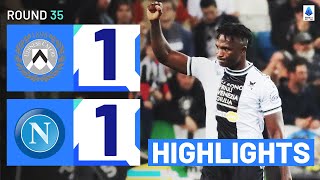 UDINESENAPOLI 11  HIGHLIGHTS  Success rescues late draw for Udinese  Serie A 202324 [upl. by Aiek]