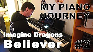 Imagine Dragons  Believe piano roland fpe50 beginnerpianoimaginedragons [upl. by Morehouse501]