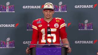 Patrick Mahomes Speaks to the Media  Super Bowl LVIII Press Conference [upl. by Levania]