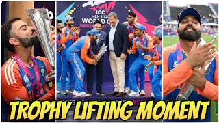 Rohit Sharma Lifting Trophy Celebration 🔥 India Vs South Africa Final Highlights 2024 [upl. by Trey]