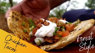 😋 chicken tacos recipe indian style  🤩 shredded chicken tacos  outdoor cooking [upl. by Bartlet]