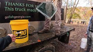 Trout Stocking 2nd Annual Whitewater Bucket Brigade Chattahoochee River Atlanta Georgia [upl. by Lenrow]