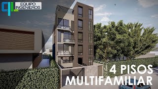 Multifamiliar 8X20 4 Pisos mas semisótano Listo para construir [upl. by Noryt]