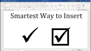 Shortcut for Tick Symbol in Word 🗸 amp ☑ Fastest way to get Check mark in Word 2021 [upl. by Agostino111]