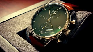 【絶賛】お洒落すぎるグリーン文字盤の腕時計。About Vintage 1815 CHRONOGRAPH STEEL  GREEN SUNRAY [upl. by Ekim]