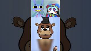 That Freddy Fazbear But Girl The Amazing Digital Circus Reacts shorts pomni glitch [upl. by Oeniri]