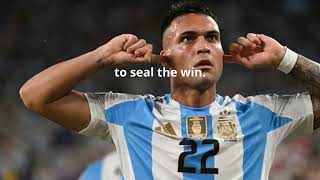 Argentina vs Chile Copa America 2024 Final Lautaro Martinez Scores Winner [upl. by Enahsal]