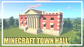 How to build a TOWN HALL in Minecraft  Tutorial [upl. by Adriell]