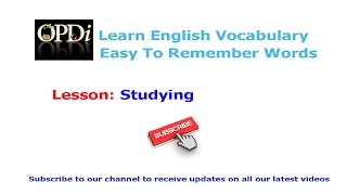 5 Studying  Oxford picture dictionary 2nd edition  Learn english vocabulary [upl. by Lleihsad]