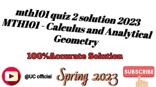 mth101 quiz 2 solution 2023 mth101 quiz 2 solution 2023 online mth101 quiz2 2023 fullmarks [upl. by Alrahc]