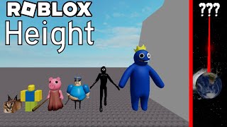 HEIGHT in Roblox Comparison [upl. by Shanks]