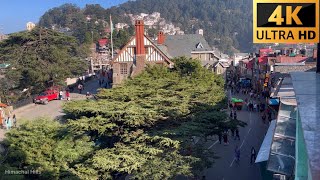 Beautiful view at shimla mall road and sanjauli HP  4KUHD [upl. by Amilb]