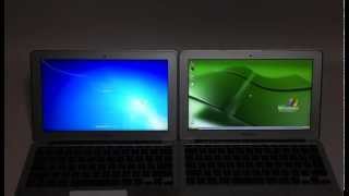 First generation MacBook Air 11 Windows XP vs Windows 7 [upl. by Mosra763]