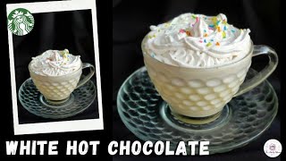 Starbucks Style White Hot Chocolate Thick Homemade Hot Chocolate New Winter Special Drink shorts [upl. by Witcher]