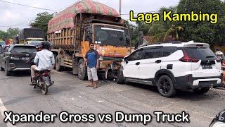 Mobil Xpander Cross vs Dump Truck Laga Kambing Masih Lengket [upl. by Crifasi]