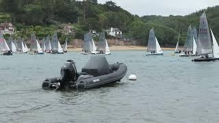 Salcombe Gin Merlin Rocket Week 2024 Friday Morning Race Start by Malcolm Mackley [upl. by Gerianna]