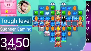 Candy crush saga level 3450 । No boosters । Tough level । Candy crush 3450 help। Sudheer Gaming [upl. by Dielle]