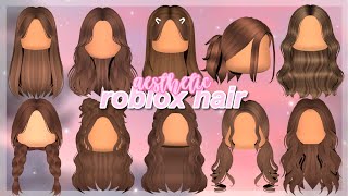 MY FAVORITE BROWN ROBLOX HAIR links and codes [upl. by Aeuhsoj]