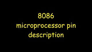 Features and pin description of 8086 microprocessor in Telugu [upl. by Hathaway]