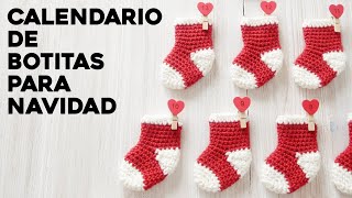 BOTITAS DE NAVIDAD A CROCHET  Idea para Calendario de Adviento  Ahuyama Crochet [upl. by Balfore]