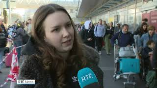 Many people missed their flights at Dublin Airport today amid scenes of chaos due to long queues [upl. by Rozamond]