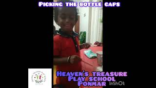 BOTTLE CAPS ACTIVITY FINE MOTOR ACTIVITY  HEAVENS TREASURE PLAY SCHOOL PONMAR [upl. by Waldron]