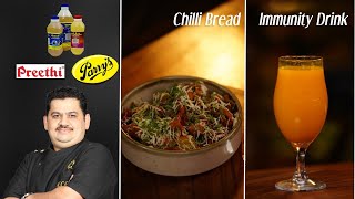 Venkatesh Bhat makes Chilli Bread amp Immunity Drink  evening snack n drink  tiffin\ lunch box ideas [upl. by Barnum]