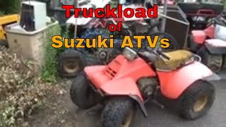 Truckload of Suzuki ATVs and a Quad Runner LT185 Daily Rider Project [upl. by Ahusoj]