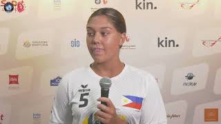 AOFC CUP 2022  PLAYER INTERVIEW  Philippines Angelica Bengtsson Macasero [upl. by Bromleigh804]