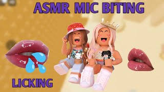 ROBLOX ASMR  Pure Mic Biting and Licking [upl. by Ainessej]