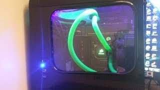 Corsair H80i UV Tube amp Reservoir Mod in Bitfenix Prodigy M [upl. by Arbas]