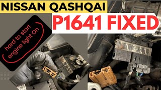 How to easily fix Nissan Qashqai p1641 fault with engine hard to start issue engine light on [upl. by Sonitnatsok]