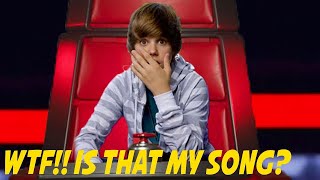 TOP 5 JUSTIN BIEBER COVERS ON THE VOICE  BEST AUDITIONS [upl. by Soinotna]