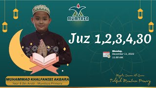 🔴 SEMAAN ALQURAN 5 JUZ 1 2 3 4 30  MUMTAZA PRIMARY  MUHAMMAD KHALFANIBI AKBARA [upl. by Aihsemot]