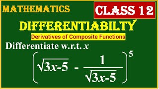 DIFFERENTIABILTY  Differentiate wrt x  3x512  1  3x512 5 [upl. by Newfeld]