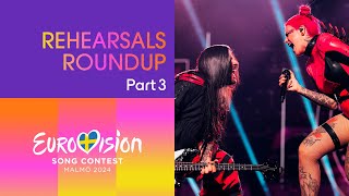 Eurovision Song Contest  Rehearsals Roundup Part 3  Malmö 2024 UnitedByMusic [upl. by Dirk971]