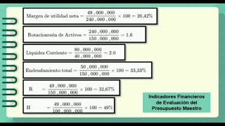 Evaluación del Presupuesto Maestro [upl. by Ponton918]