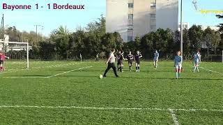 U 17 L aviron Bayonnais contre Gironde de Bordeaux foot féminin [upl. by Ahsilra]