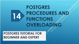 postgres procedures  overloading  postgres functions  overloading  same named multiple functions [upl. by Nyrehtac]