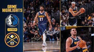 DENVER NUGGETS WIN FIVE STRAIGHT 👀  Full Game Highlights vs Mavericks  111024 [upl. by Navetse]