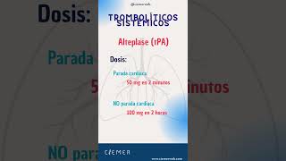 💉 Dosis de Alteplase rtPA para Embolismo Pulmonar Agudo 💊 [upl. by Geithner]